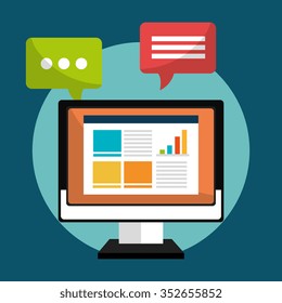 Digital advertising and marketing graphic design, vector illustration 