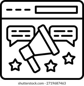 Icono de Vector de publicidad digital. Se puede utilizar para aplicaciones de impresión, móviles y de Web.