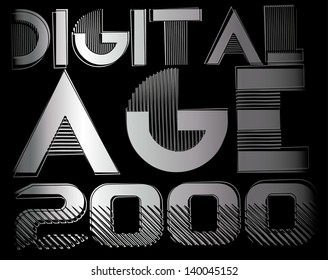 digital age slogan vector art