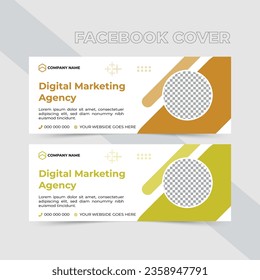 Digital agency Abstract Corporate business facebook cover template, Corporate business social media design Facebook cover template 