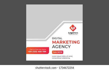 Digital Agency marketing social media post banner | Editable Business Social Media kit web template