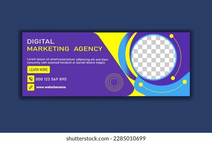 digital agency for social media facebook cover banner template Cover page design