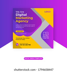 Digital agency social media post template