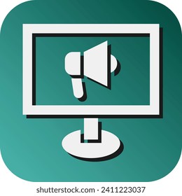 Digital Agency Vector Glyph Gradient Background Icon For Personal And Commercial Use.
