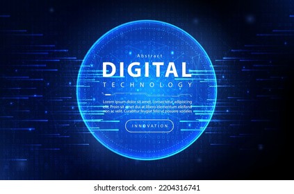 Digital Ai big data technology banner blue background, online cyber security technology, abstract privacy hi tech binary code, innovation future data, internet network connection, illustration vector