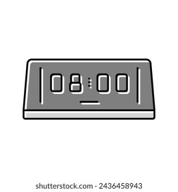 digital alarm clock bedroom interior color icon vector. digital alarm clock bedroom interior sign. isolated symbol illustration