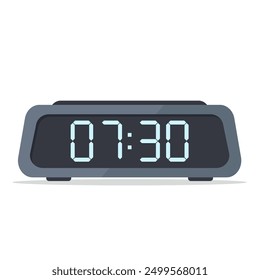 digital alarm clock flat logo icon vector illustration modern design isolated on white background