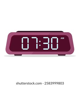 digital alarm clock flat logo icon vector illustration modern design isolated on white background