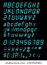 Digital alarm clock font italic