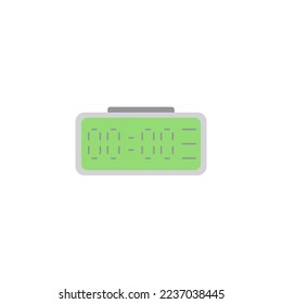 Digital Alarm clock icon in color, isolated on white background 