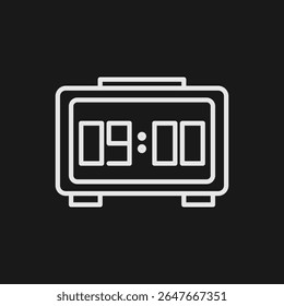 Ícone de Despertador Digital com Exibição Eletrônica para Horário de Despertar pela Manhã e Lembretes de Programação