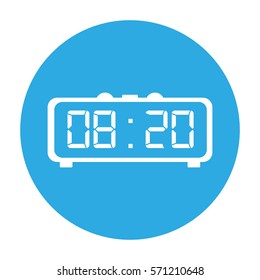 digital alarm clock icon image vector illustration design 