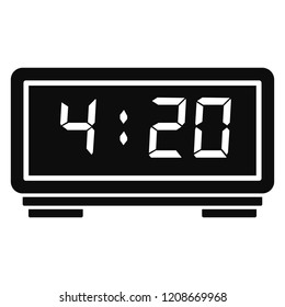Digital alarm clock icon. Simple illustration of digital alarm clock vector icon for web design isolated on white background