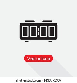 Digital Alarm Clock Icon Vector Illustration Eps10