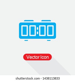 Digital Alarm Clock Icon Vector Illustration Eps10