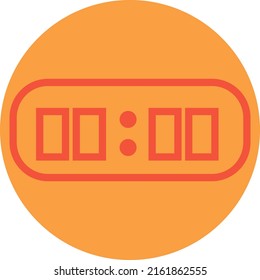 Reloj de alarma digital, ilustración, vector sobre fondo blanco.
