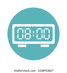 digital alarm clock isolated icon vector illustration design