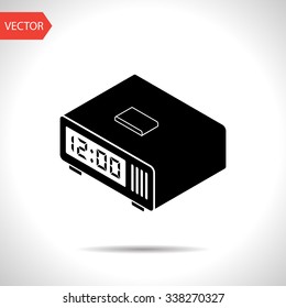 digital alarm clock isometric 3d icon