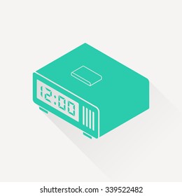 Digital Alarm Clock Isometric 3d Icon