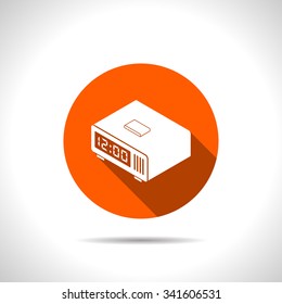 digital alarm clock isometric 3d icon