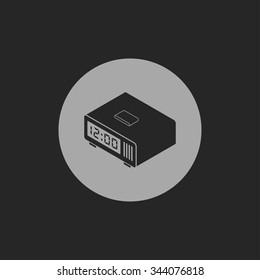 digital alarm clock isometric 3d icon