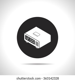 digital alarm clock isometric 3d icon