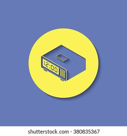 digital alarm clock isometric 3d icon