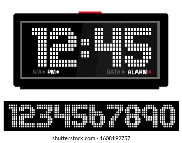 Digital alarm clock. Led light clock