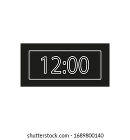 digital alarm clock on white background