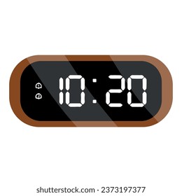 Reloj de alarma digital en fondo blanco
