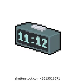 digital alarm clock pixel art