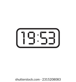 Digital alarm clock vector icon. Electronic watch flat sign design. Digital clock time symbol pictogram. UX UI icon