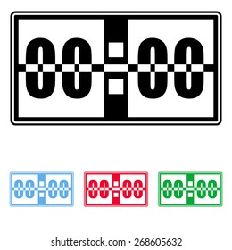 Digital alarm clock vector icon