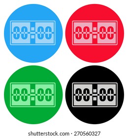 Digital alarm clock vector icon