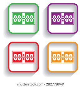 Digital alarm clock vector icon