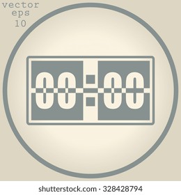 Digital alarm clock vector icon