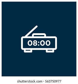 Digital alarm clock vector icon
