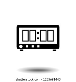 Digital alarm clock. Vector Illustration, on white background