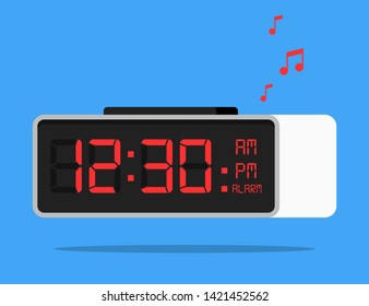 Digital Alarm Clock. Vector Illustration