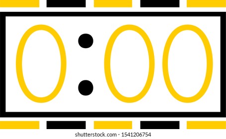 Digital alarm clock. Vector Illustration, on white background