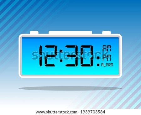 Digital alarm clock Vector Illustration