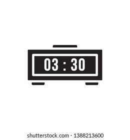 digital alarm icon vector glyph style
