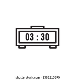 digital alarm icon vector outlinw style design