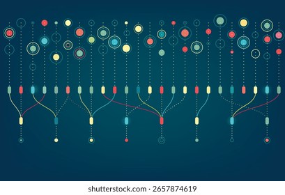 Digital algorithm background design template