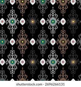Digital Allover Designs florale Muster mit nahtlosen Rändern .Multi-Farbe Illustration Hintergrund Kunst für Textil-Design .