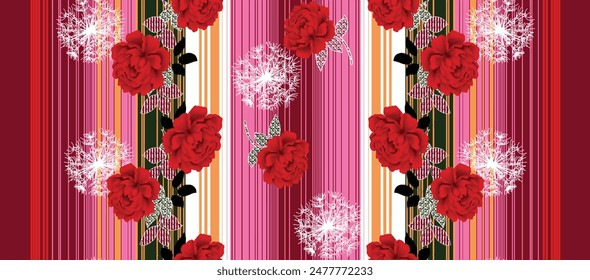 Digital Allover Pattern, Seamless Digital Design,Watercolor Textile Allover Abstract Design.With Background