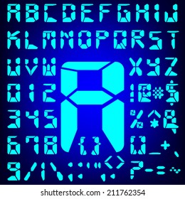 Digital alphabet font