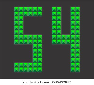 Digital Alphabet Fonts green letter design