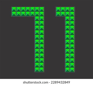 Digital Alphabet Fonts green letter design