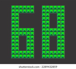 Digital Alphabet Fonts green letter design